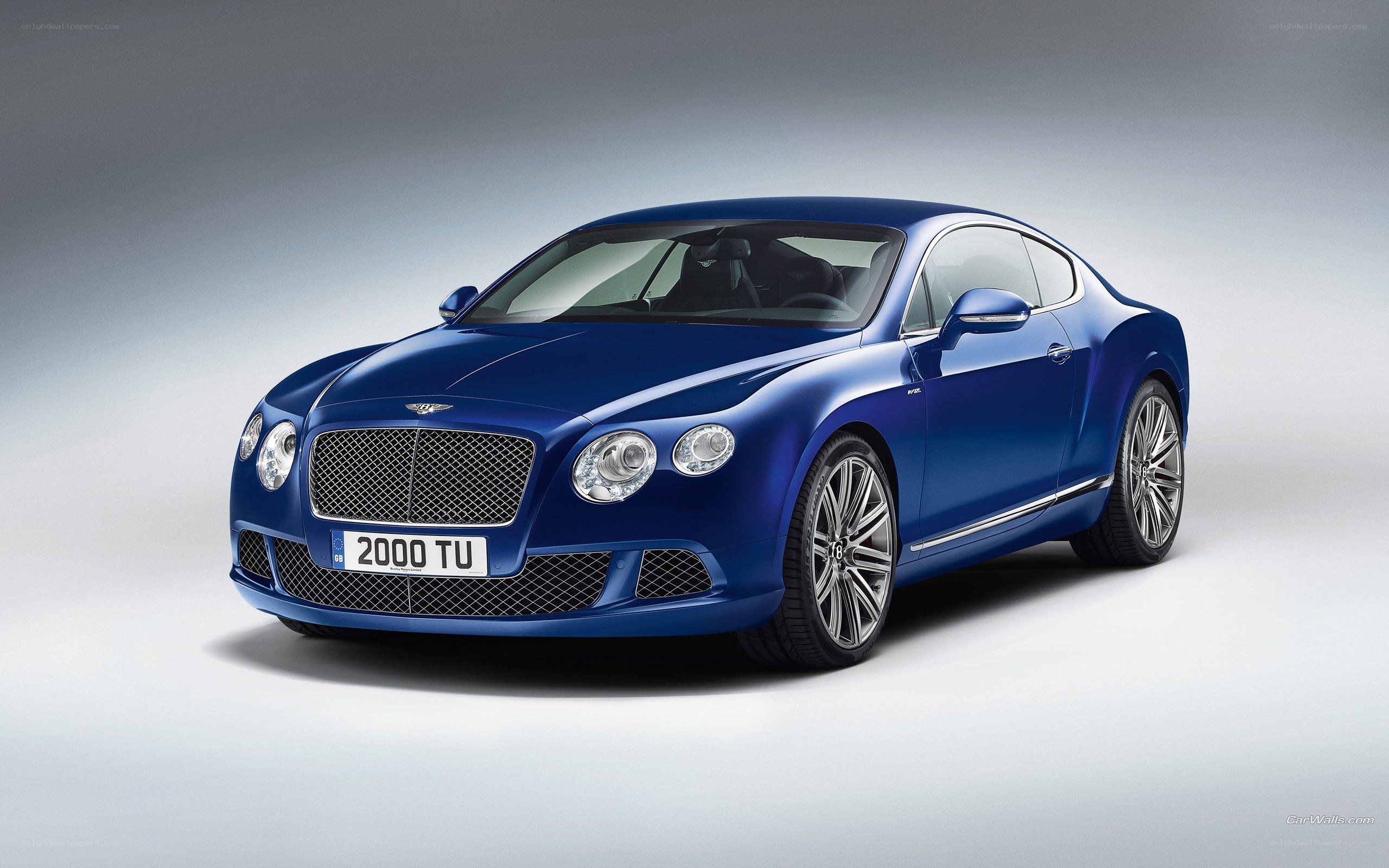 Blue Bentley Continental GT