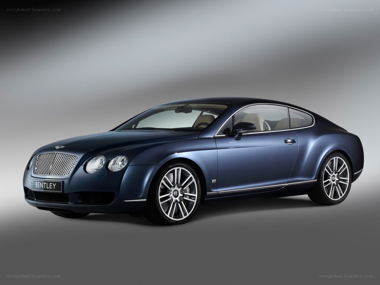 Blue Bentley Continental GT