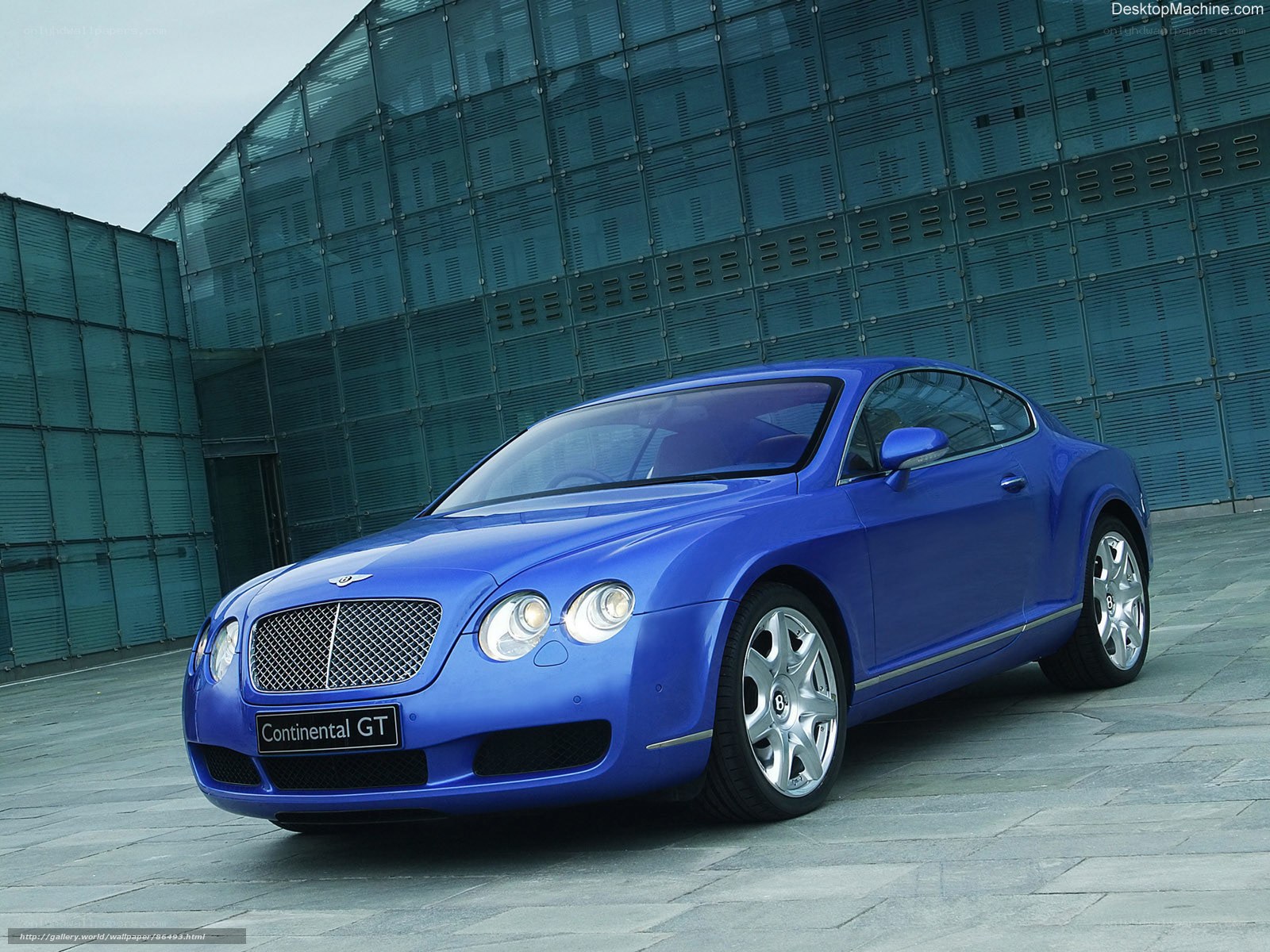 Blue Bentley Continental GT