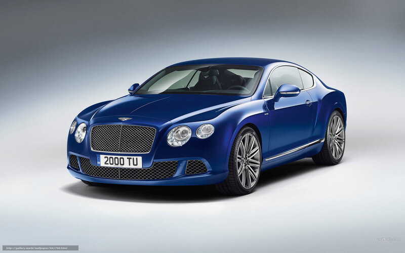 Blue Bentley Continental GT