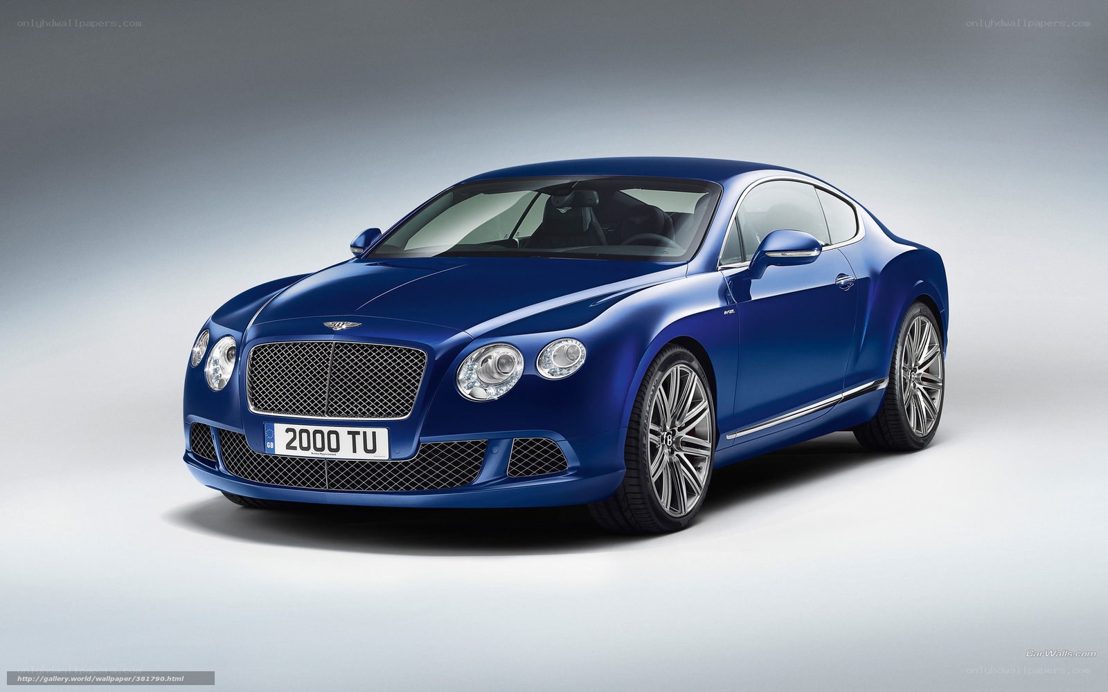 Blue Bentley Continental GT