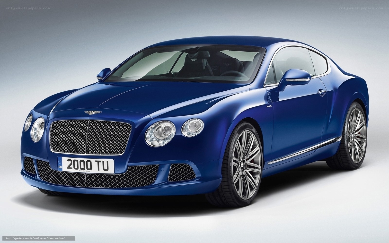 Blue Bentley Continental GT