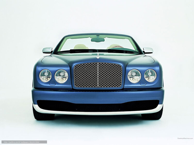 Blue Bentley convertible front view