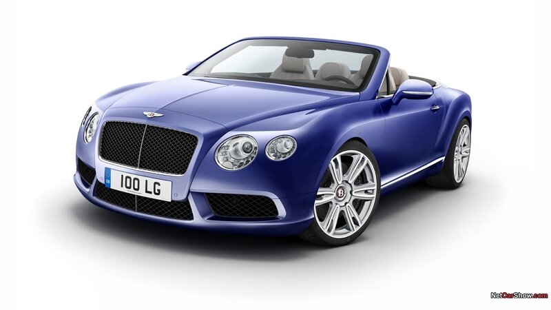 Blue Bentley Convertible — Neutral, Photograph, Car, License Plate, Wheels, Silver, Black