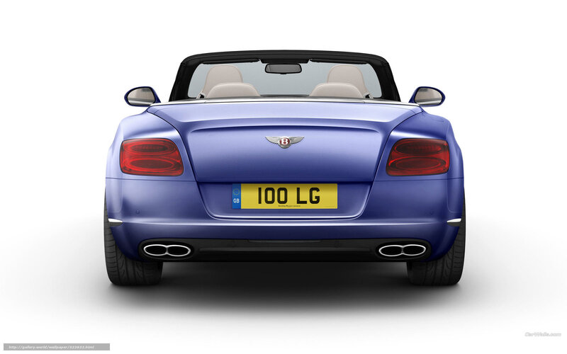 Blue Bentley Convertible — Neutral, Photograph, License Plate