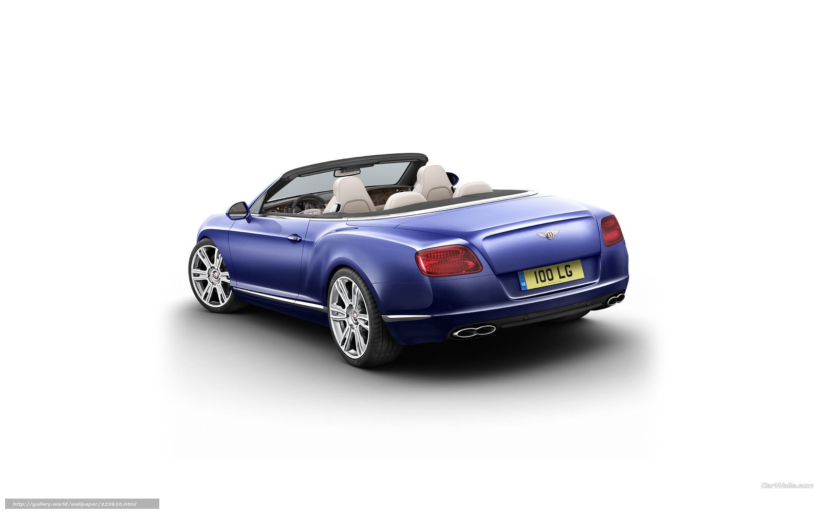blue bentley convertible rear view