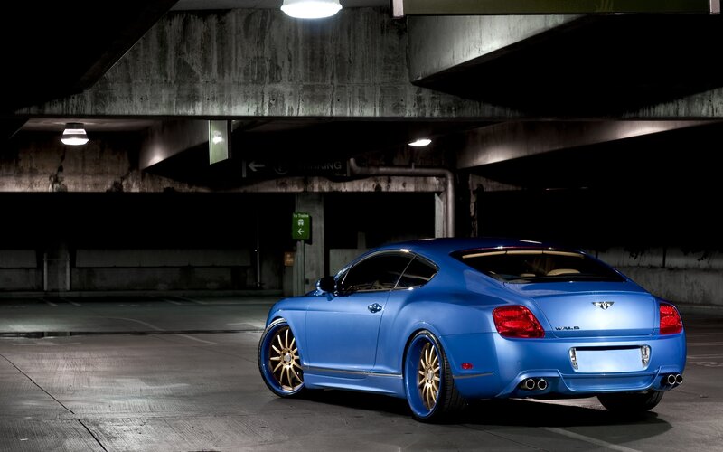 Blue Bentley Coupe — Dramatic, Night, Photograph