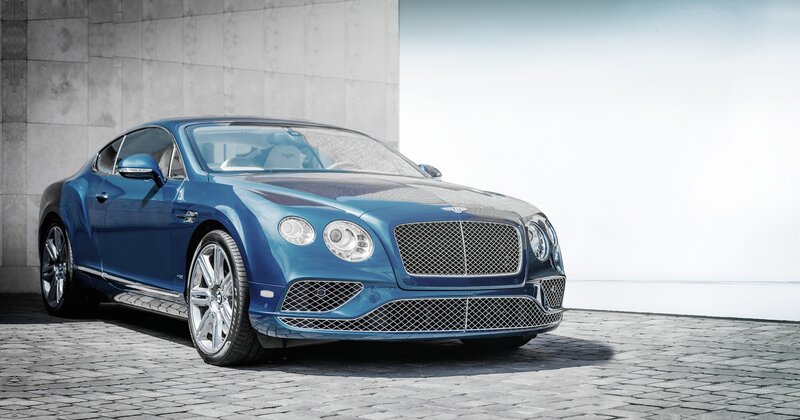 Blue Bentley Coupe — Dramatic, Photograph, Car