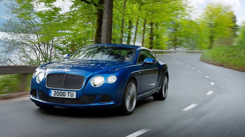 Blue Bentley Coupe — Dynamic, Spring, Photograph, Car
