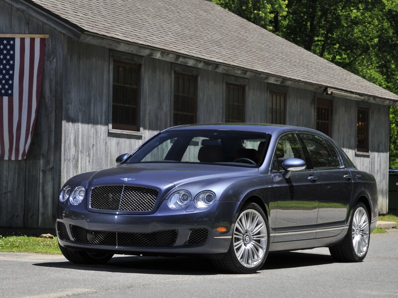 Blue Bentley Sedan