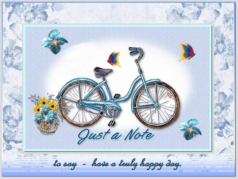 Blue Bicycle Illustration