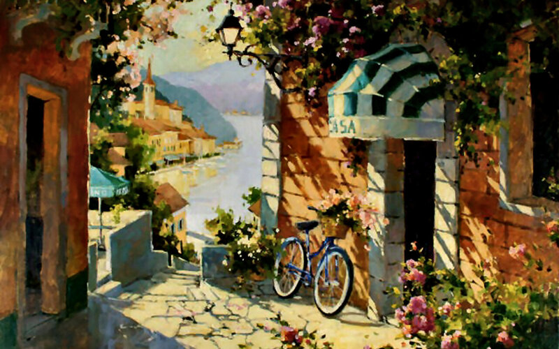 Blue Bicycle on Alley