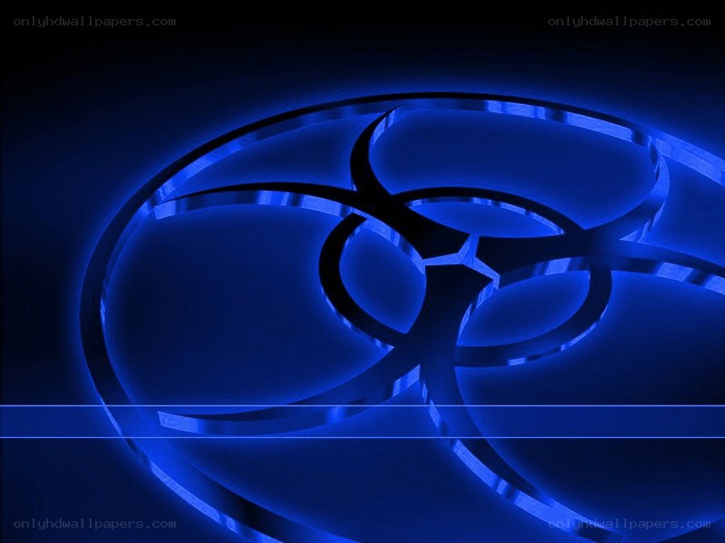 blue biohazard symbol