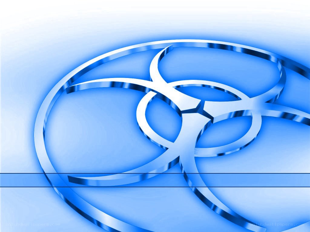 blue biohazard symbol