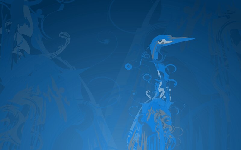 blue bird abstract design