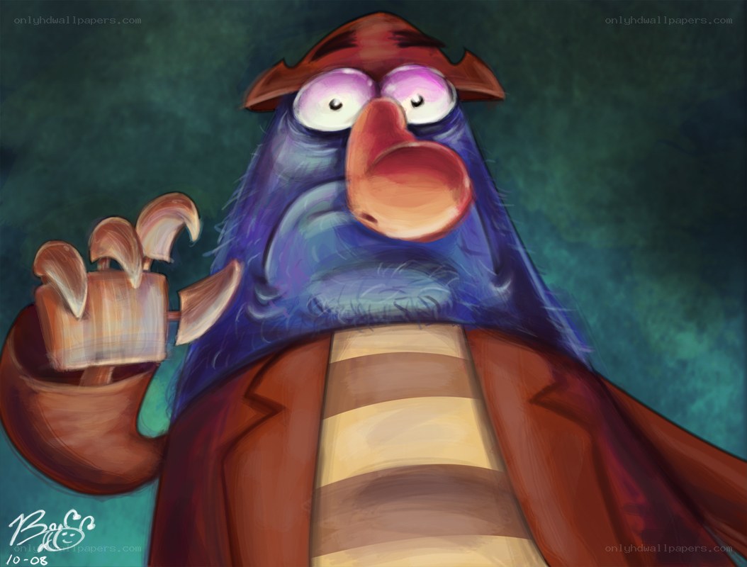 blue bird character art
