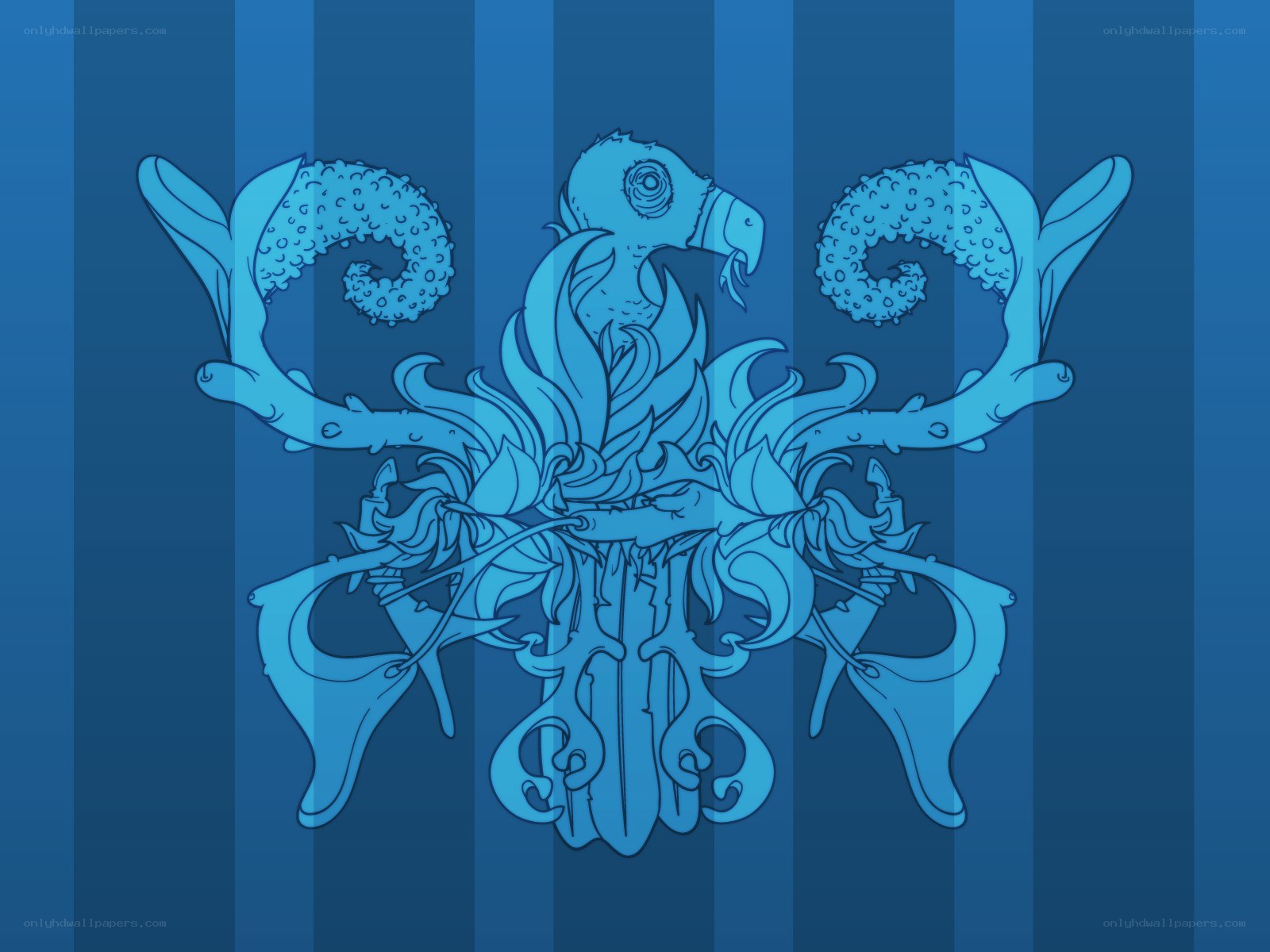blue bird emblem design