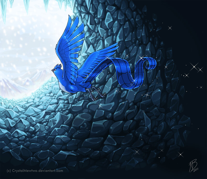 Blue Bird in Cave