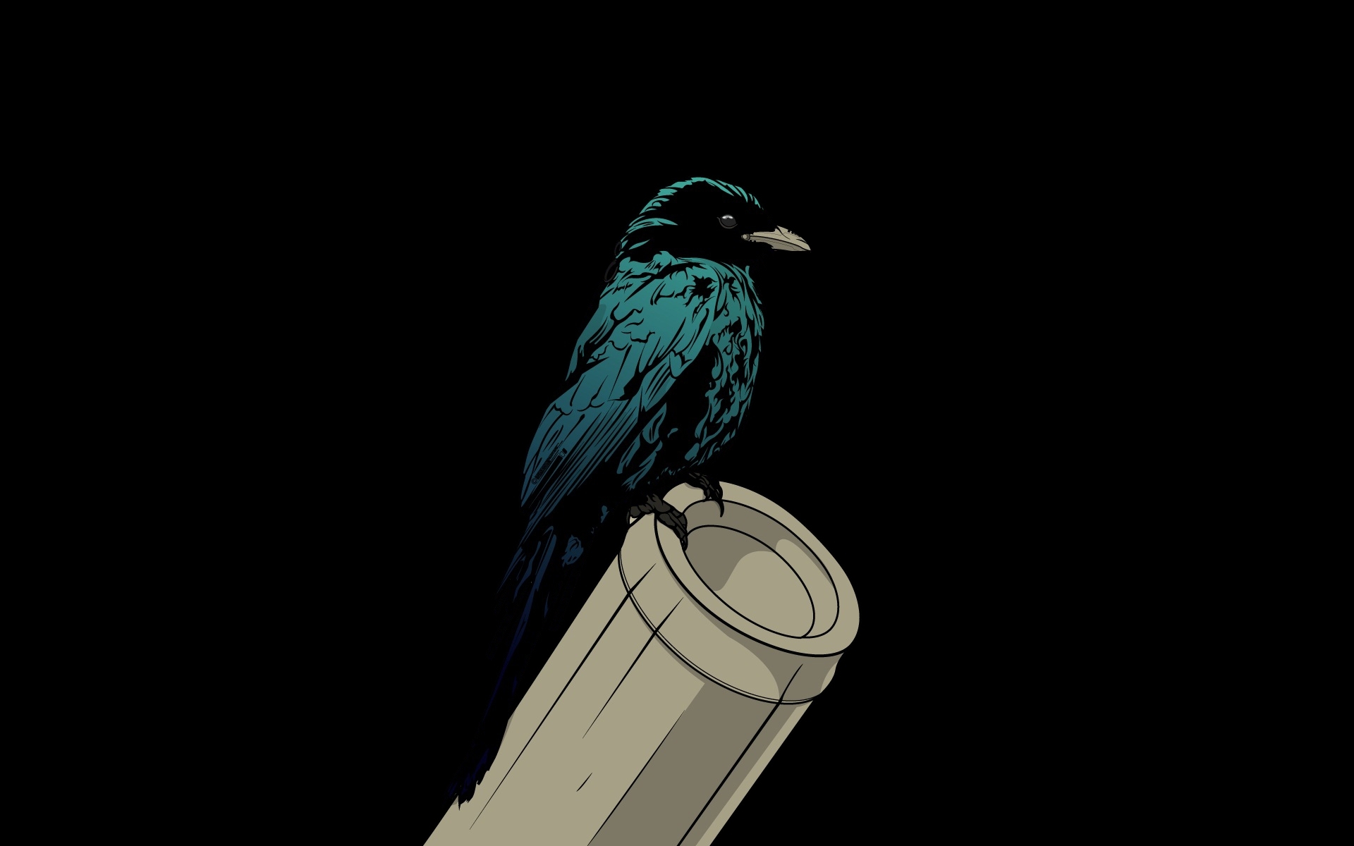 blue bird on a pipe