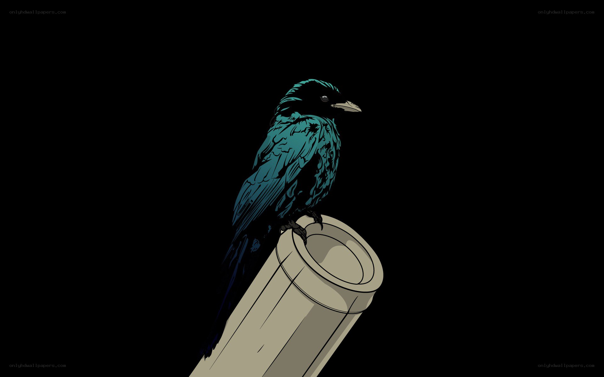 blue bird on a pole
