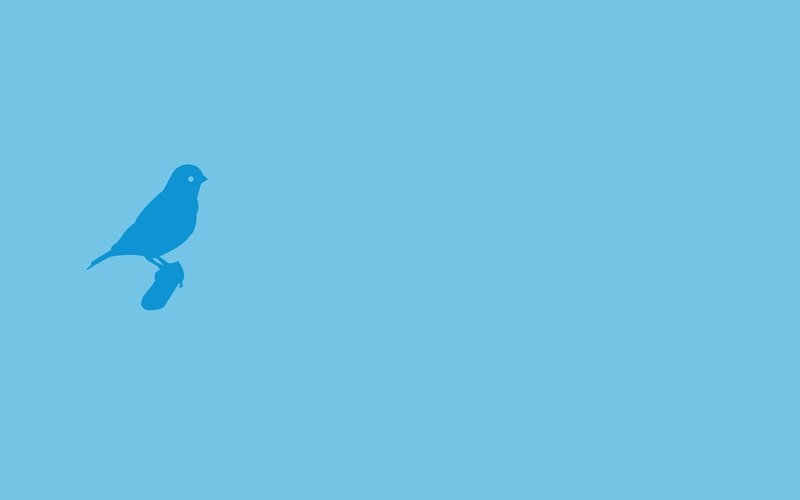 Blue Bird Silhouette — Minimalist, Vector Art