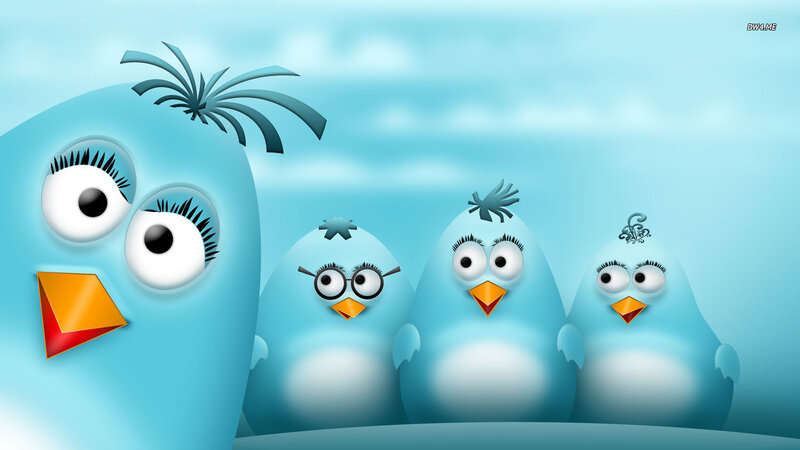 Blue Birds in a Group