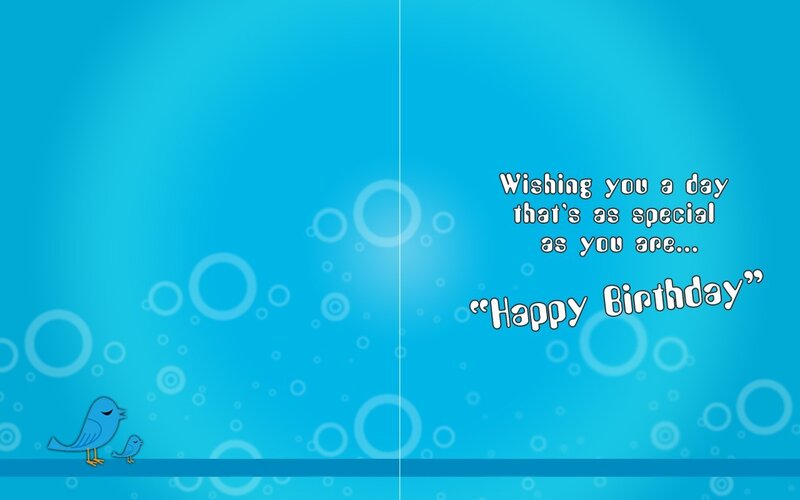 blue birthday card