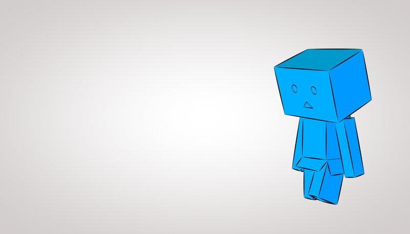 Blue Blocky Character