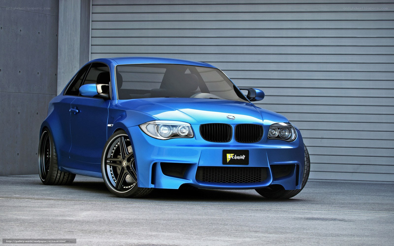 Blue BMW 1 Series Coupe