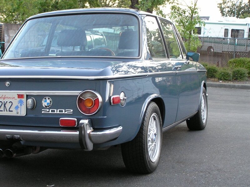 Blue BMW 2002 classic car