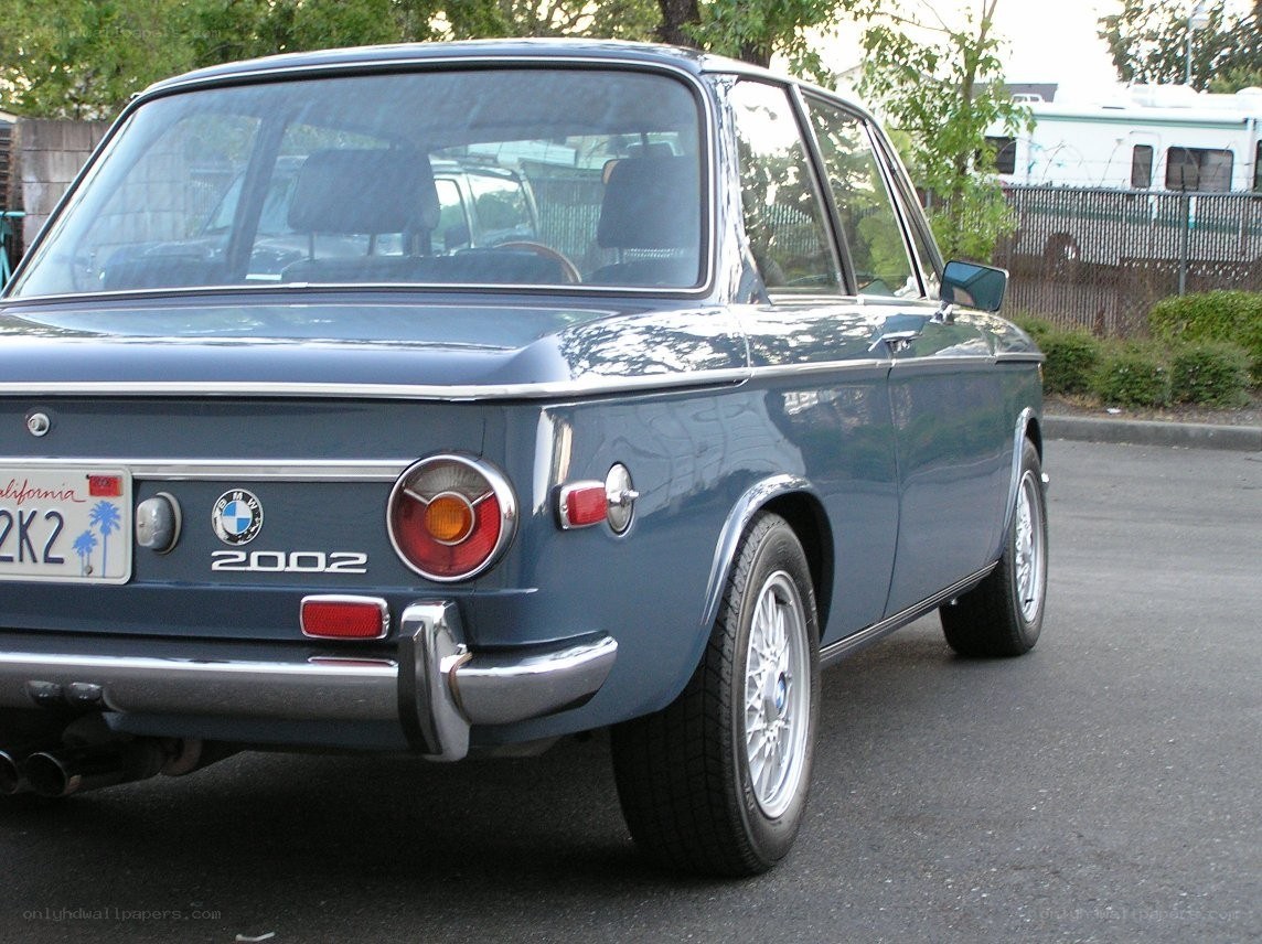 Blue BMW 2002 classic car