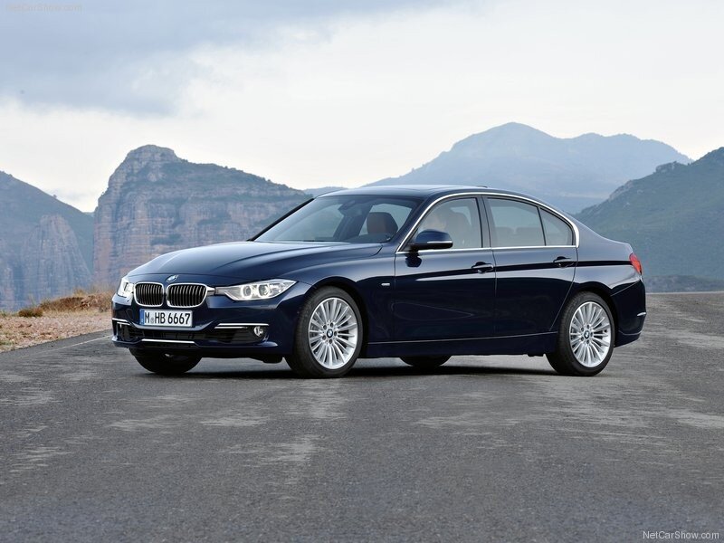 Blue BMW 3 Series sedan