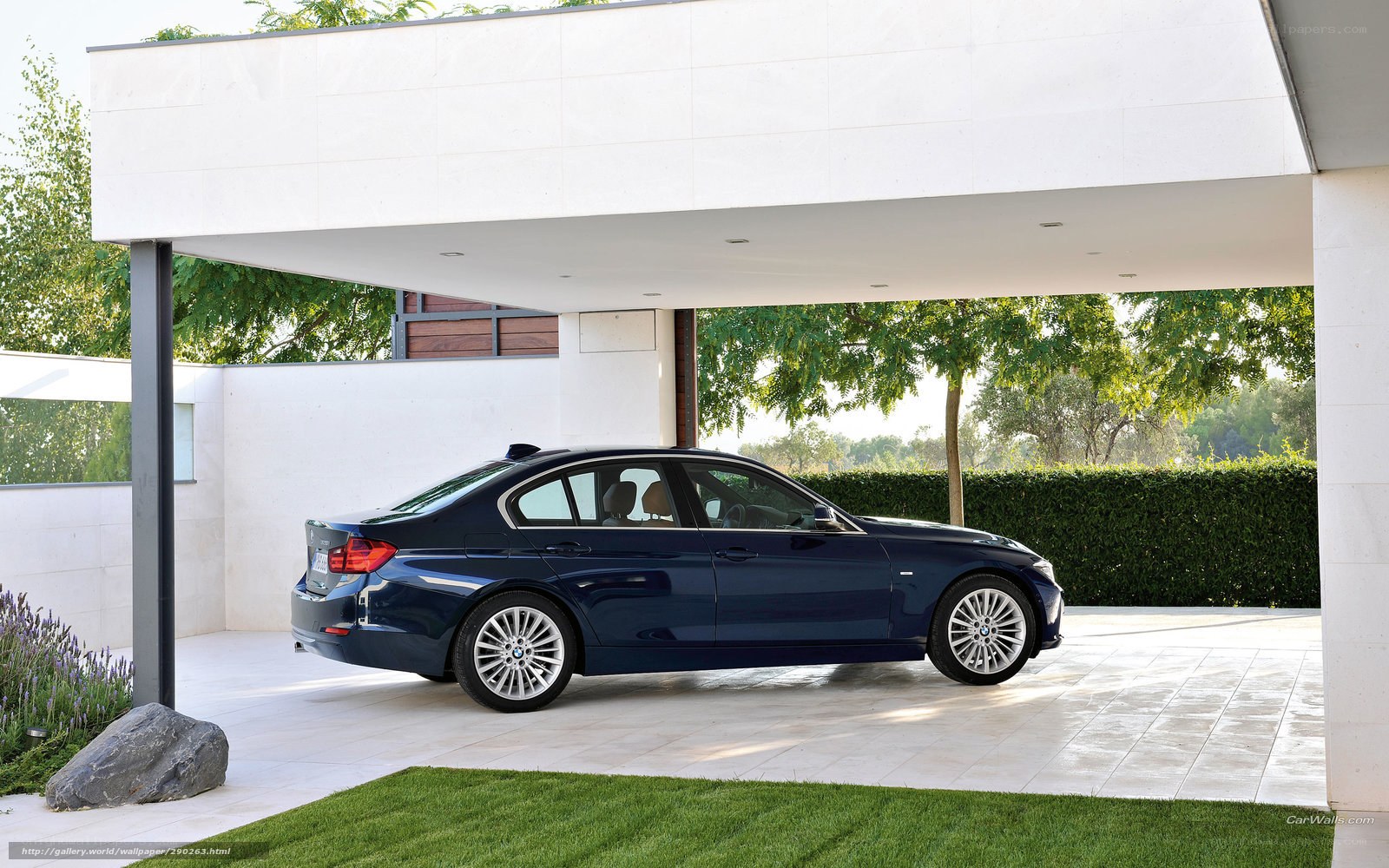 Blue BMW 3 Series sedan