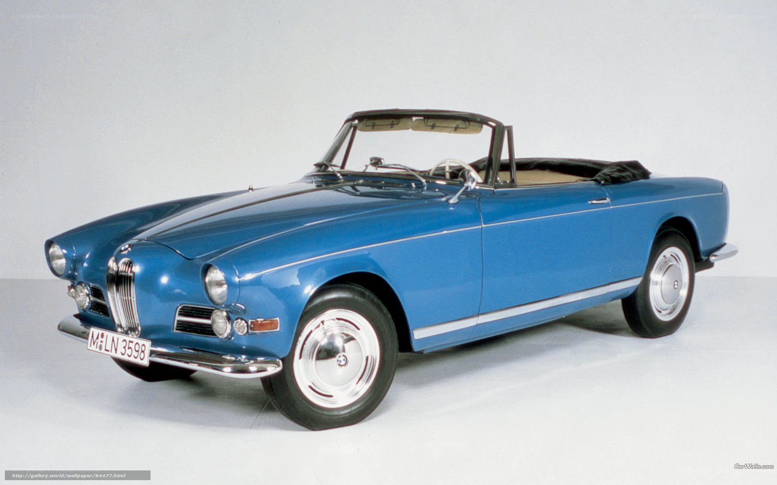 Blue BMW 503 Convertible