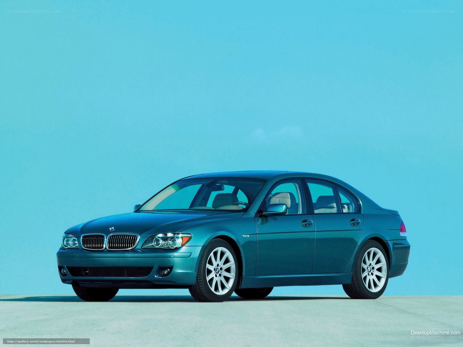 Blue BMW 7 Series sedan