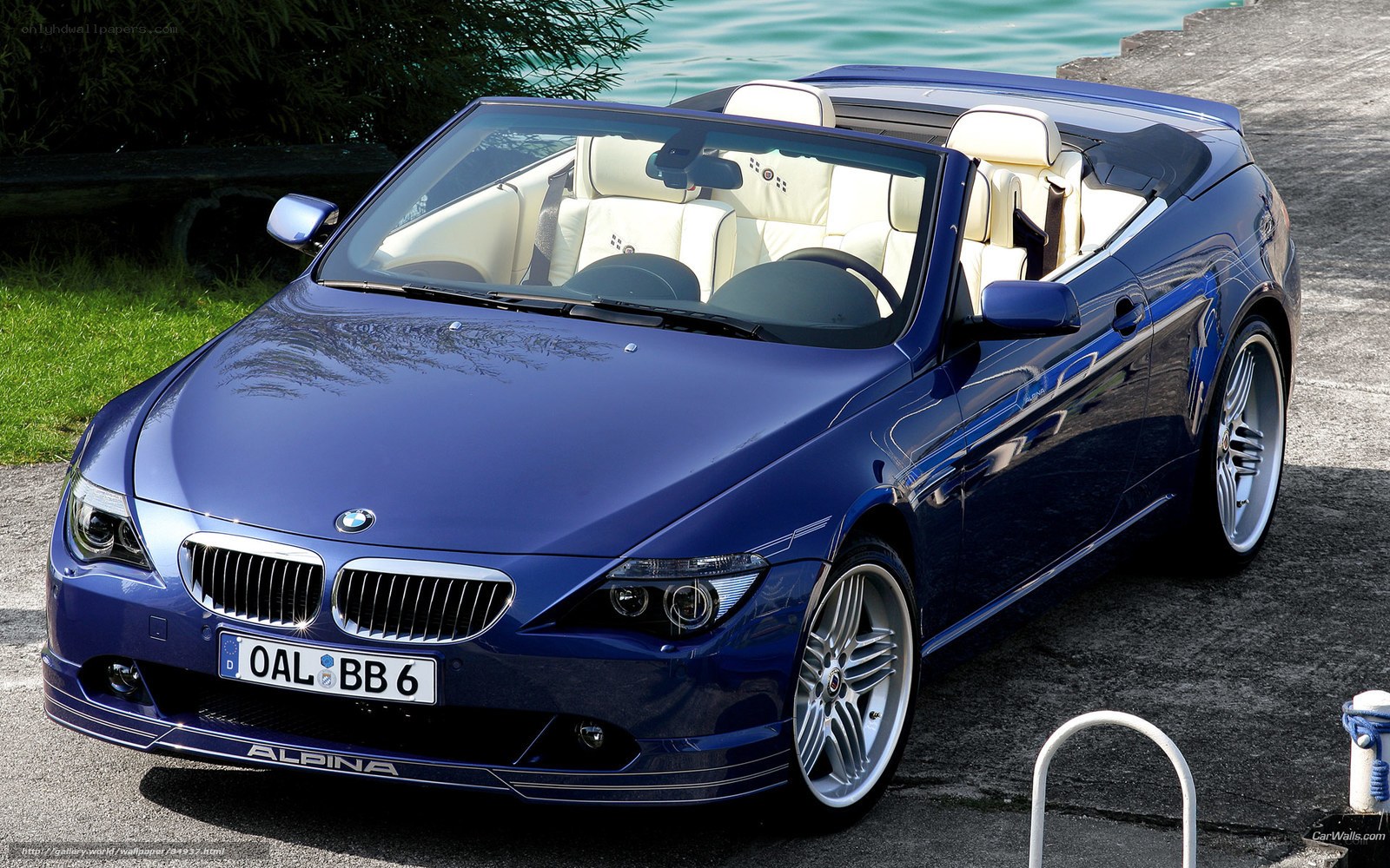 blue bmw alpina convertible