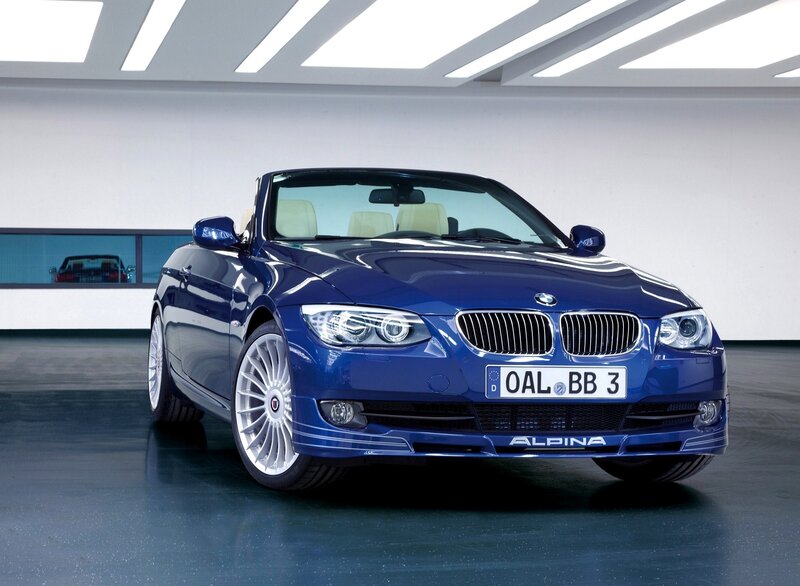 Blue BMW Alpina convertible