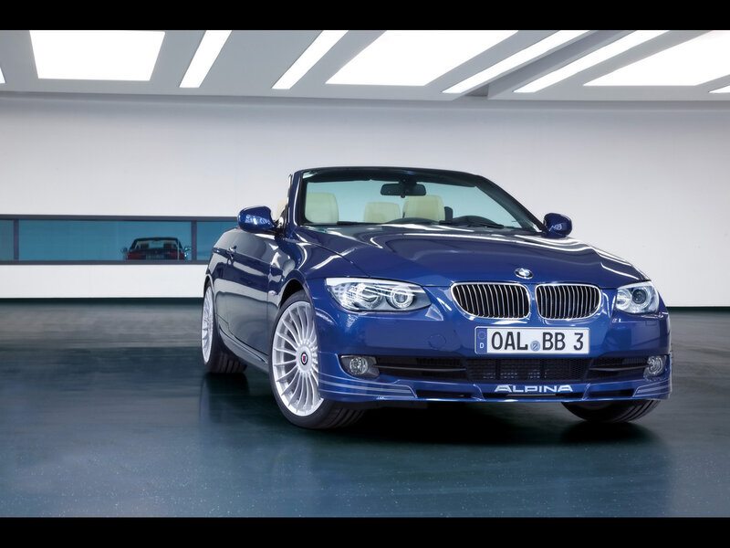 Blue BMW Alpina convertible