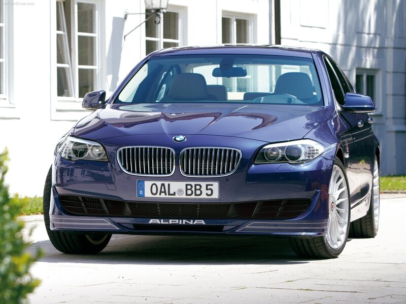 Blue BMW Alpina sedan