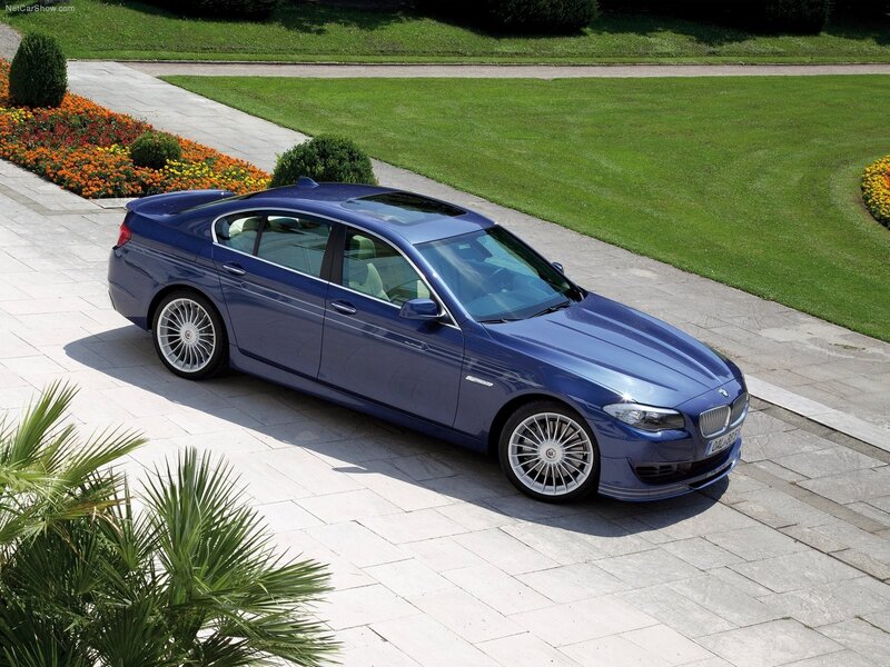 Blue BMW Alpina sedan