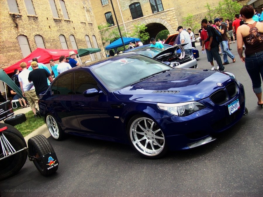 Blue BMW at car show
