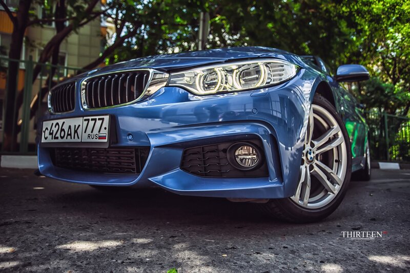 Blue Bmw Car — Dramatic, Afternoon, Photograph
