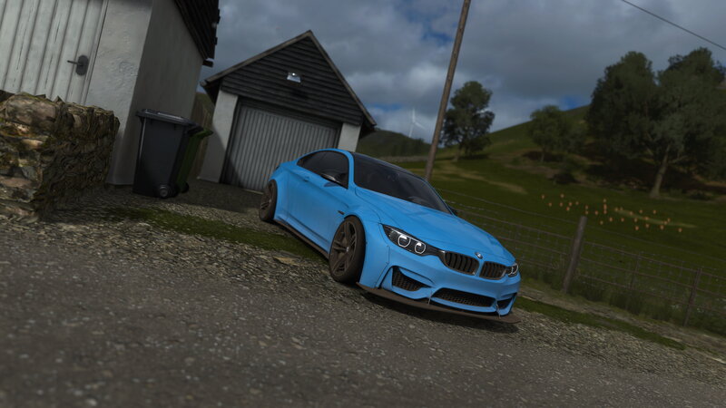 Blue Bmw Car — Overcast