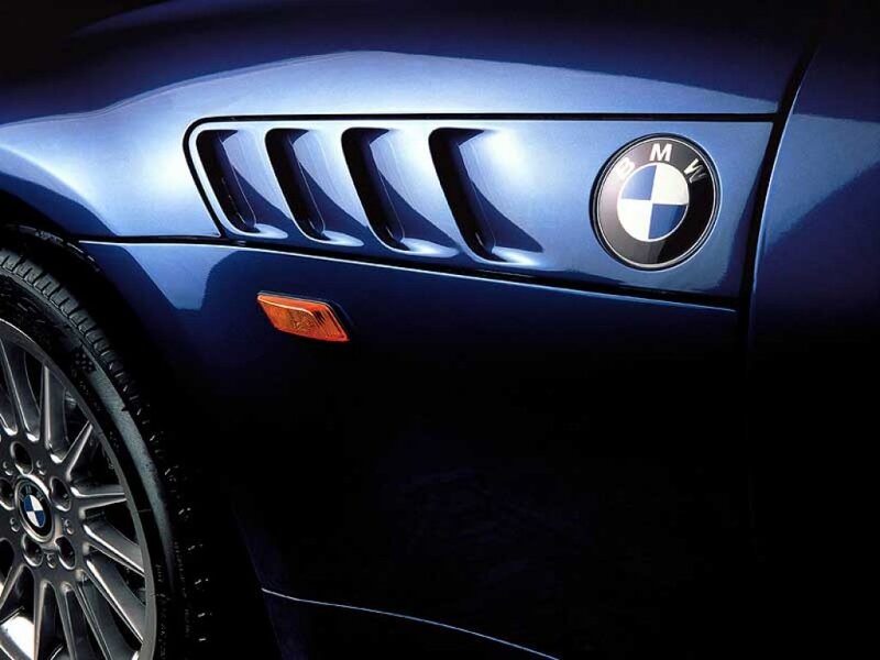 Blue BMW Car