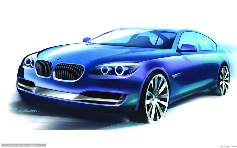 Blue BMW Concept Car — Dramatic