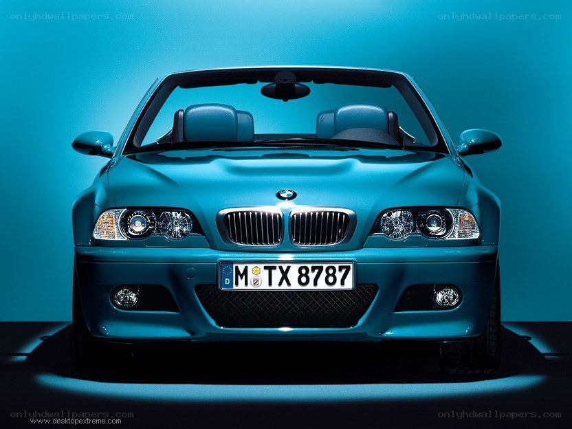 blue bmw convertible car