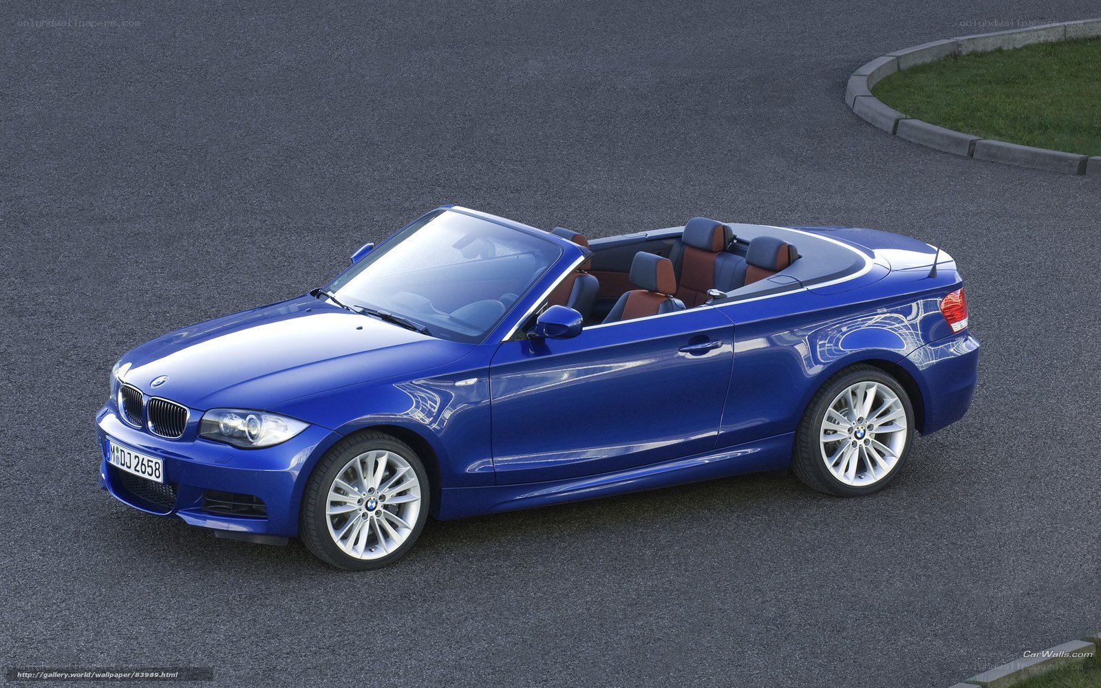 blue bmw convertible car