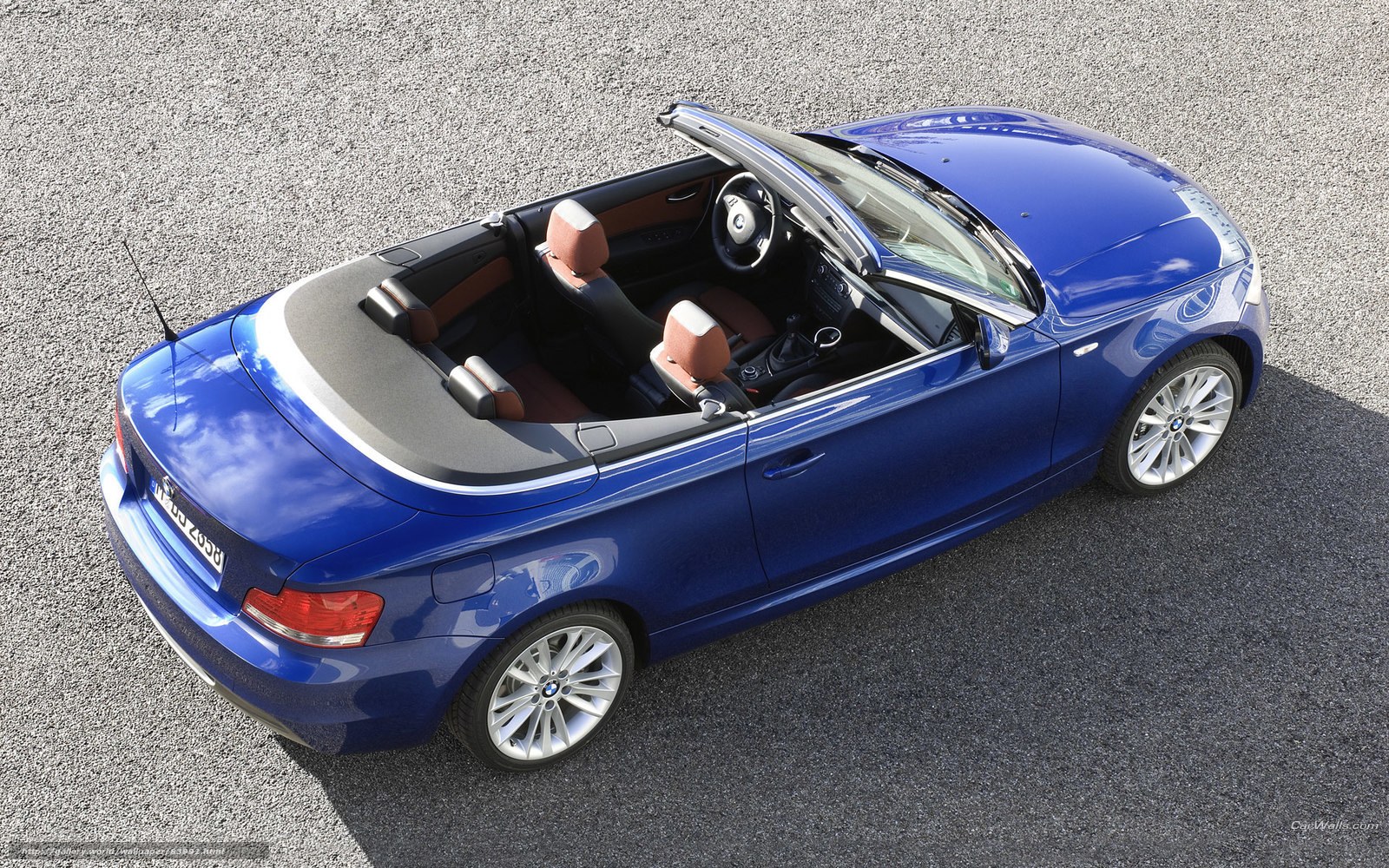 Blue BMW convertible car