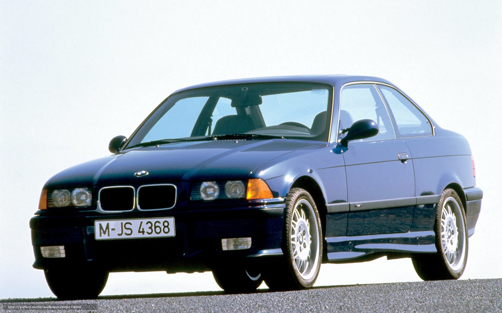 Blue BMW coupe car