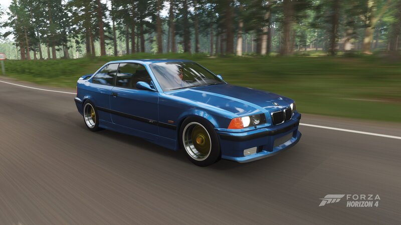 Blue Bmw Coupe — Dynamic, Afternoon